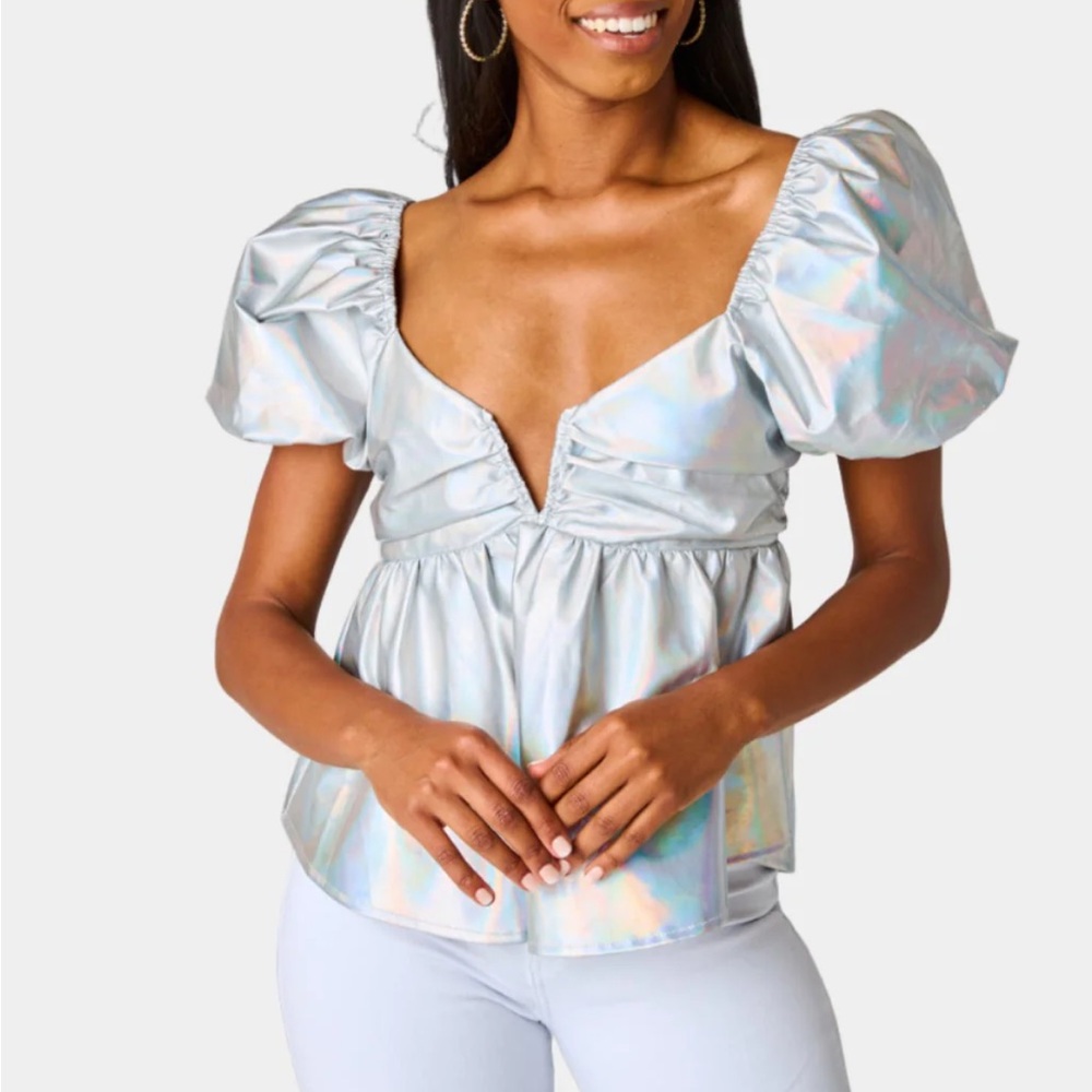 Buddylove puff sleeve top